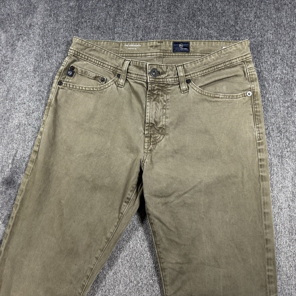 AG Adriano Goldschmied Mens The Graduate Jeans 30X32 Brown Tailored Leg Stretch‎